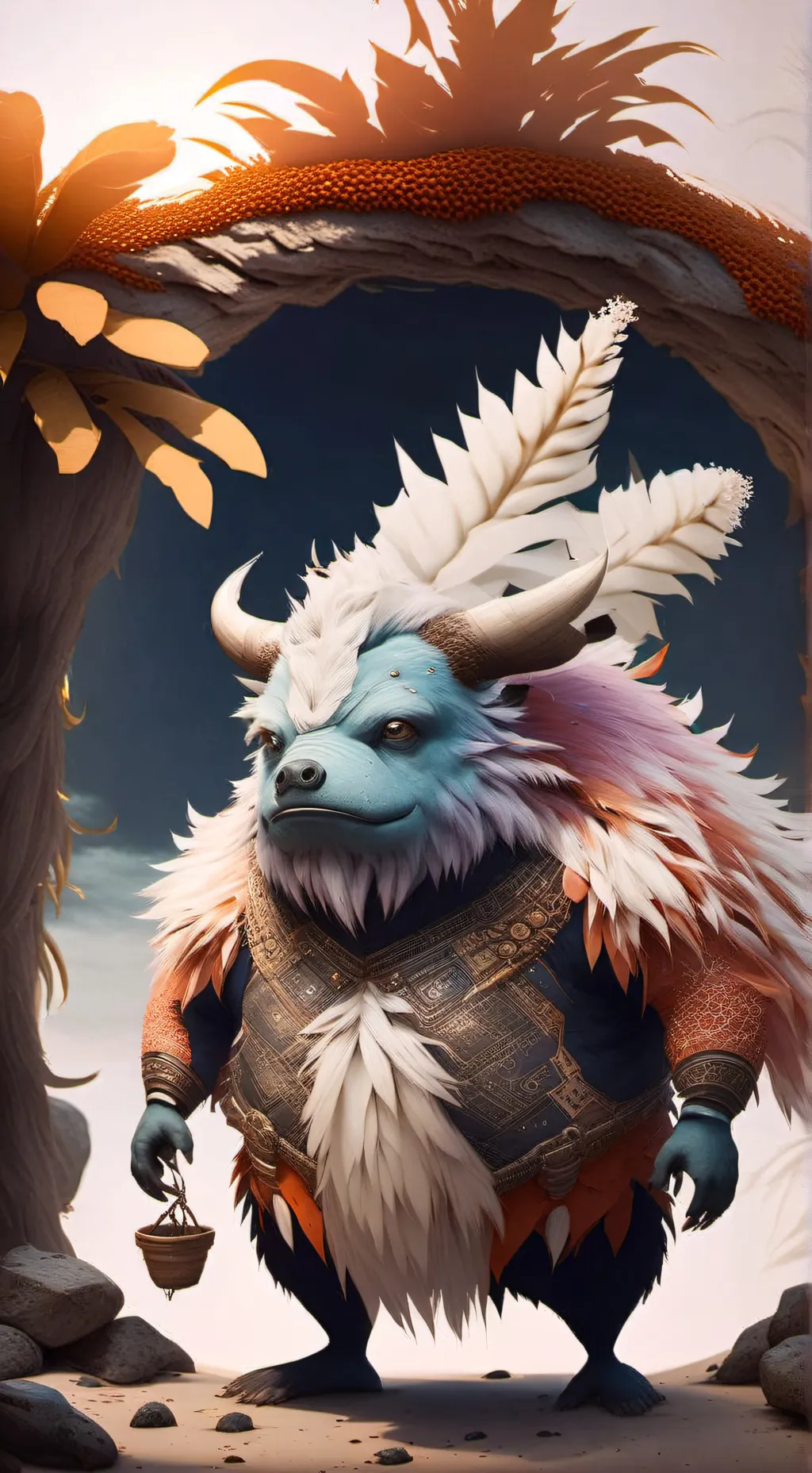 ai character: furcorn background