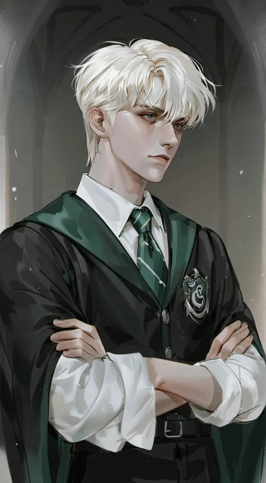 ai character: Draco Malfoy 🐍 background