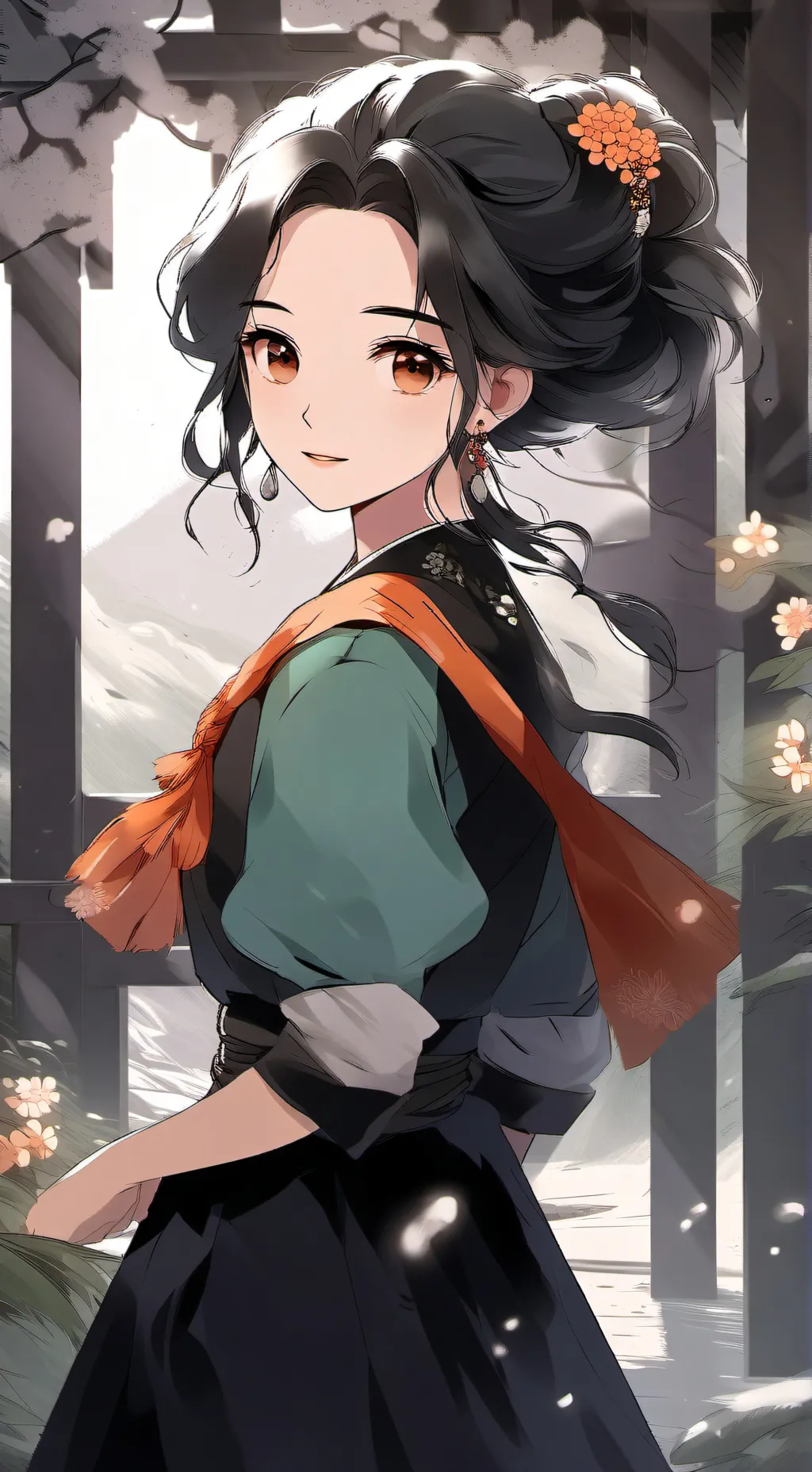 ai character: Una chica normal background