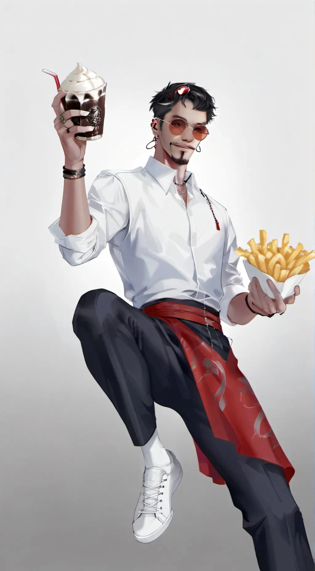 ai character: KFC background
