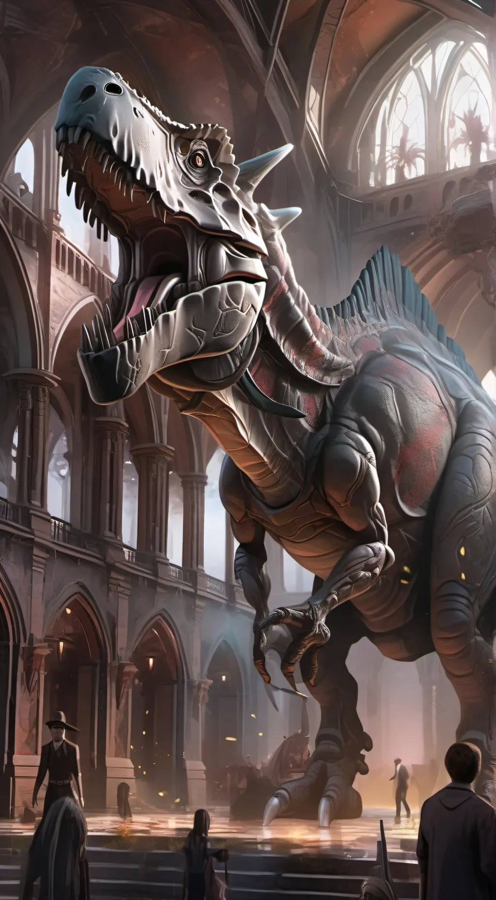 ai character: dinosaurio grrr background
