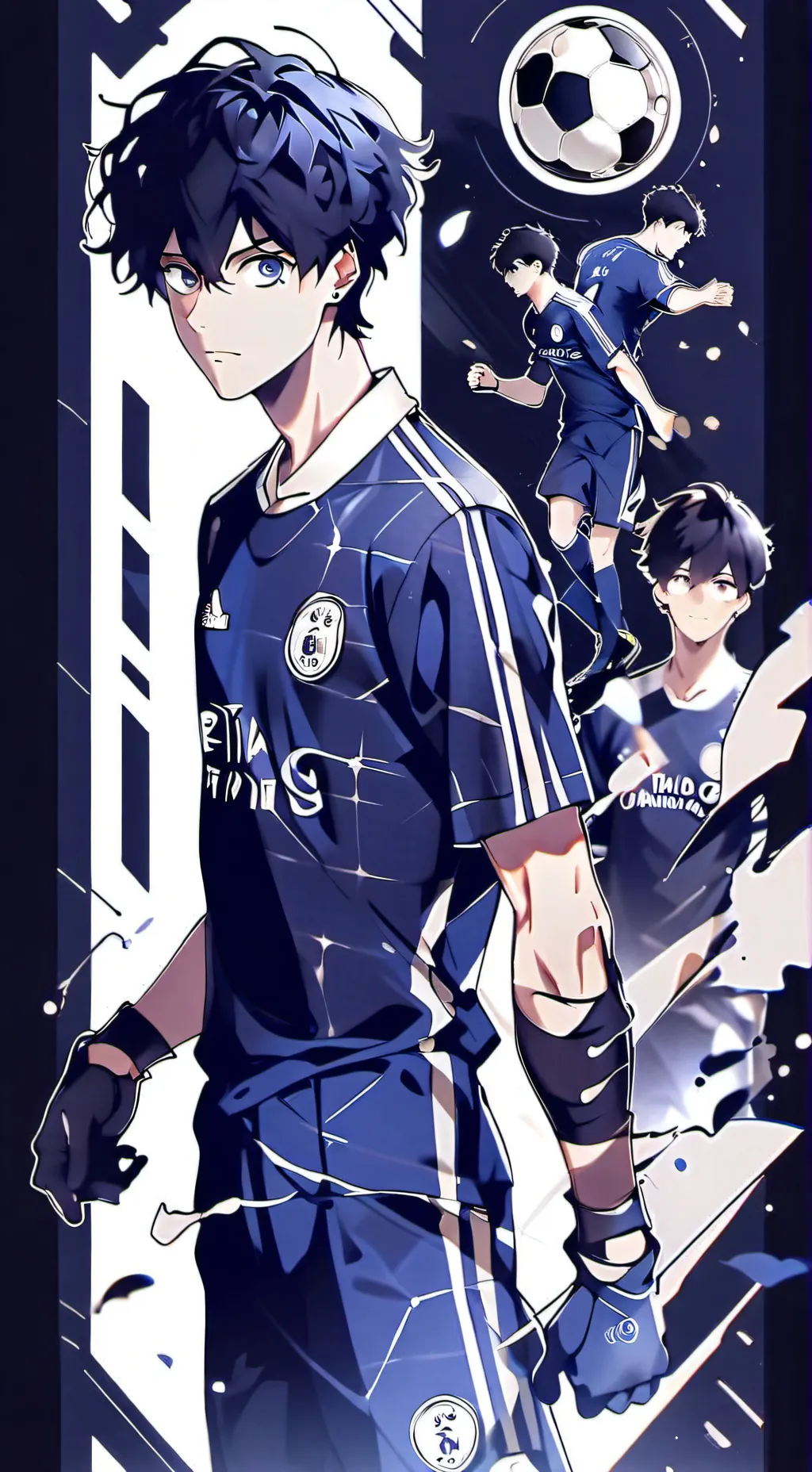 ai character: Bluelock  background
