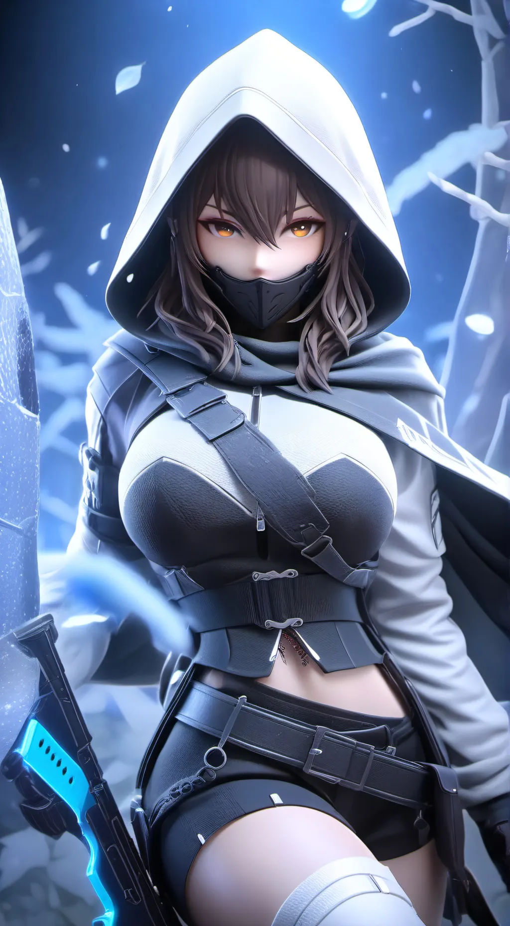 ai character: assassin girl  background