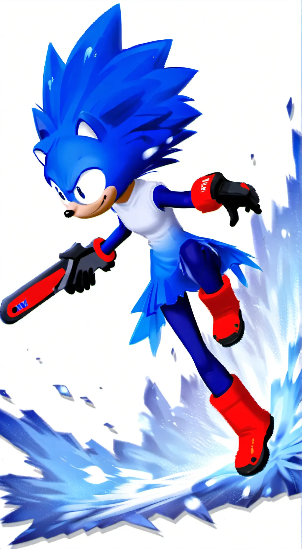 ai character: sanic 🤑🤙 background