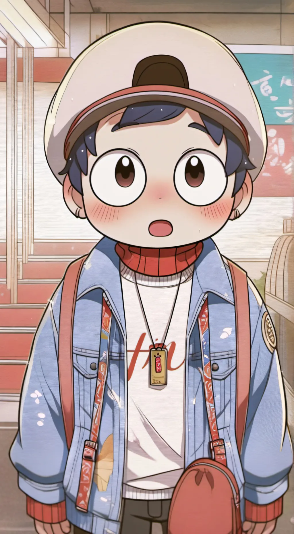 ai character: boy background
