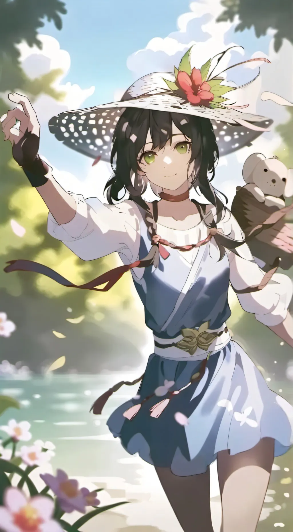 ai character: Paysley background