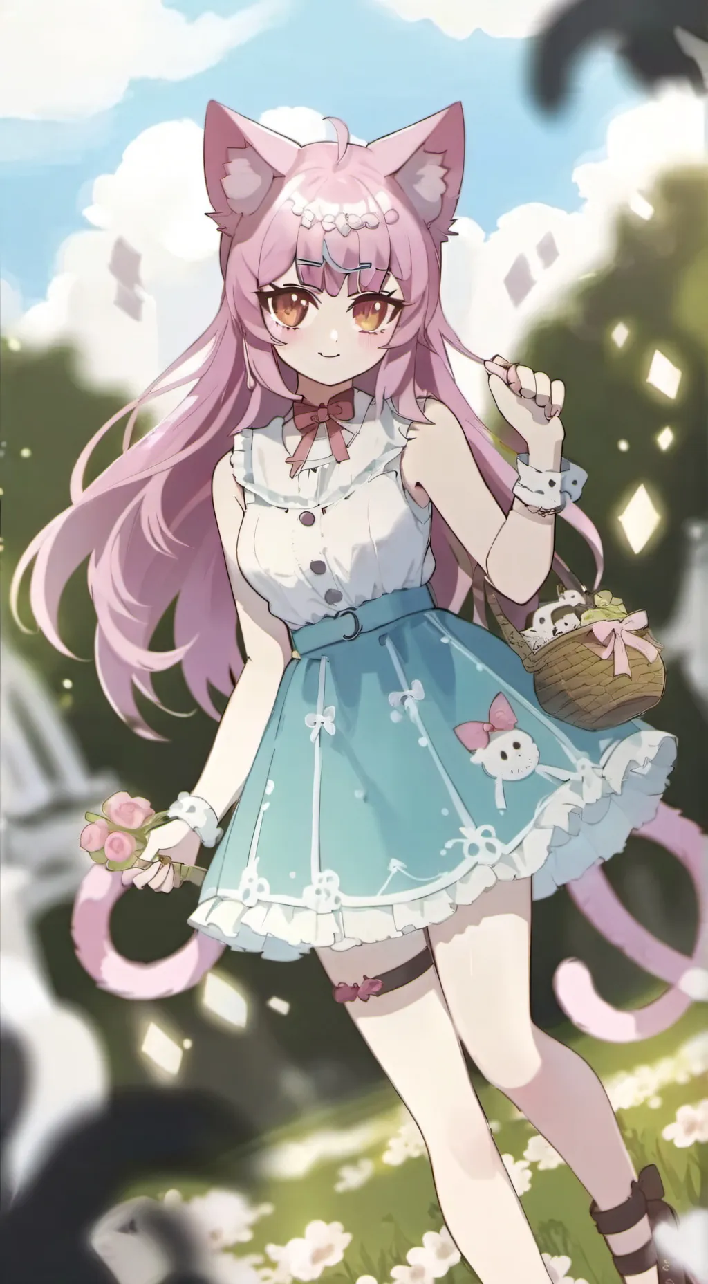 ai character: cat girl yandere background