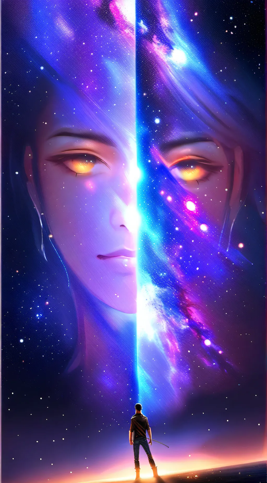 ai character: GALAXY  background