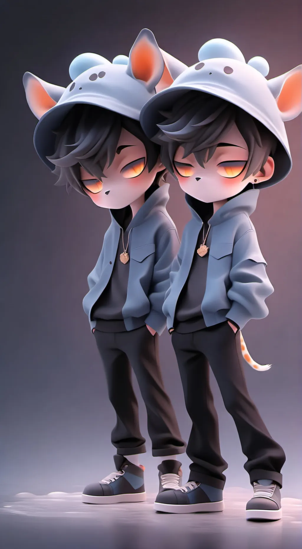 ai character: Icey and breezy background
