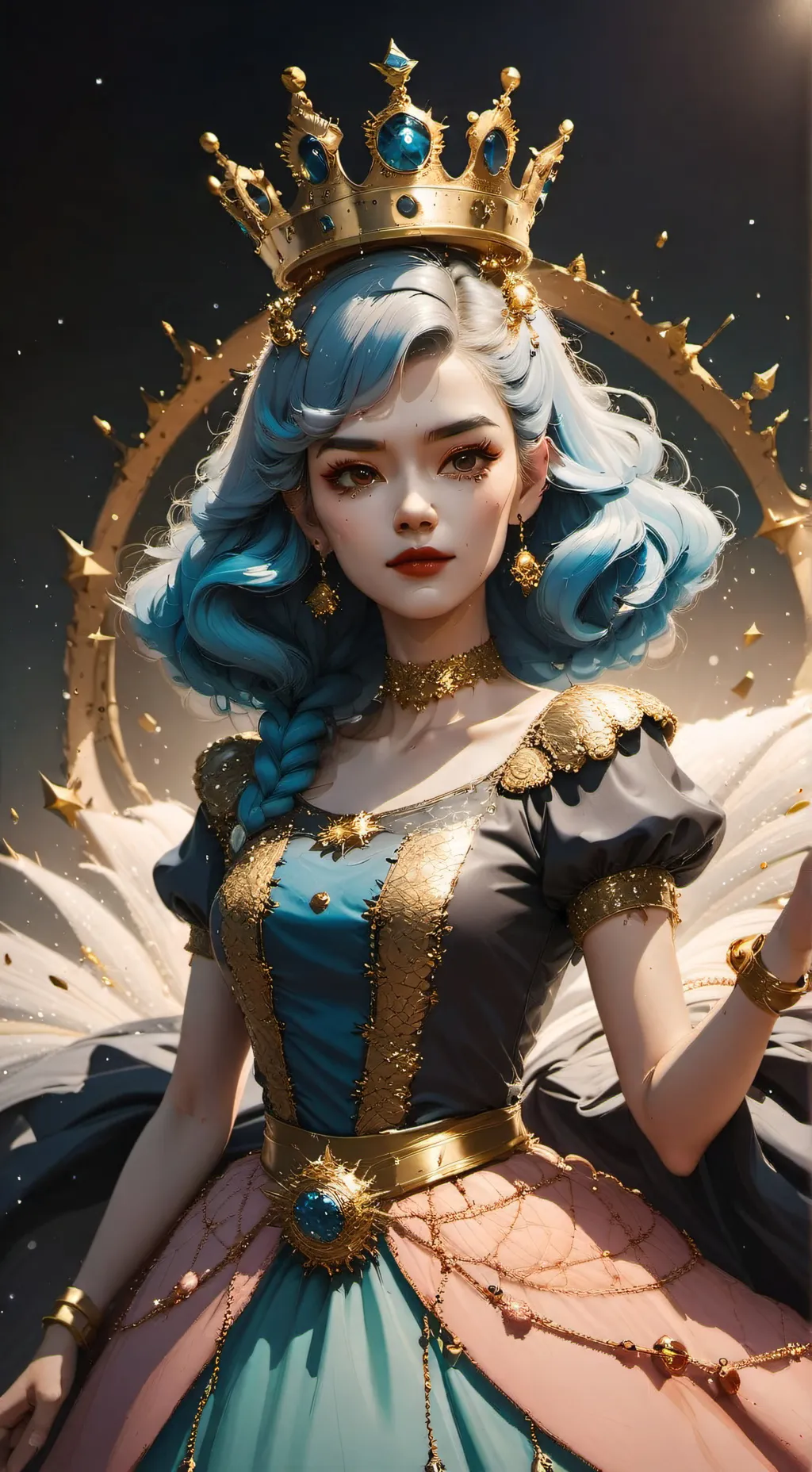 ai character: Queen moon background