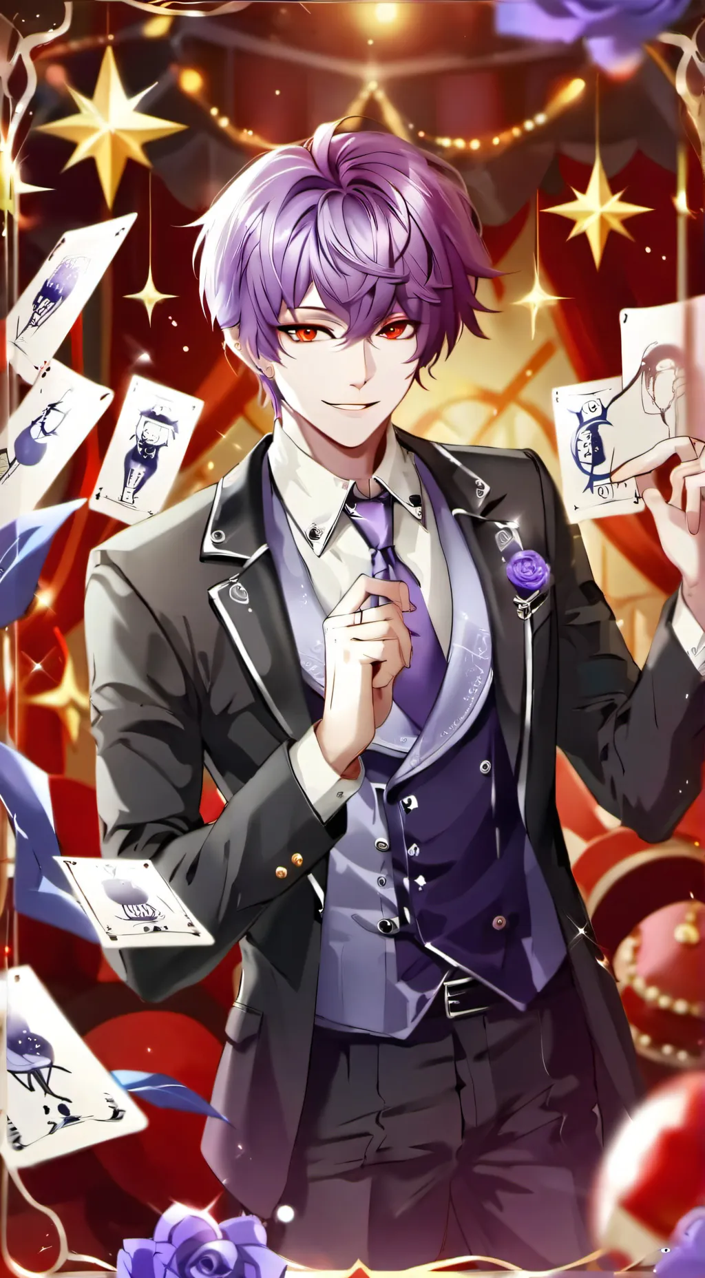 ai character: Zayn 💜🪄 background
