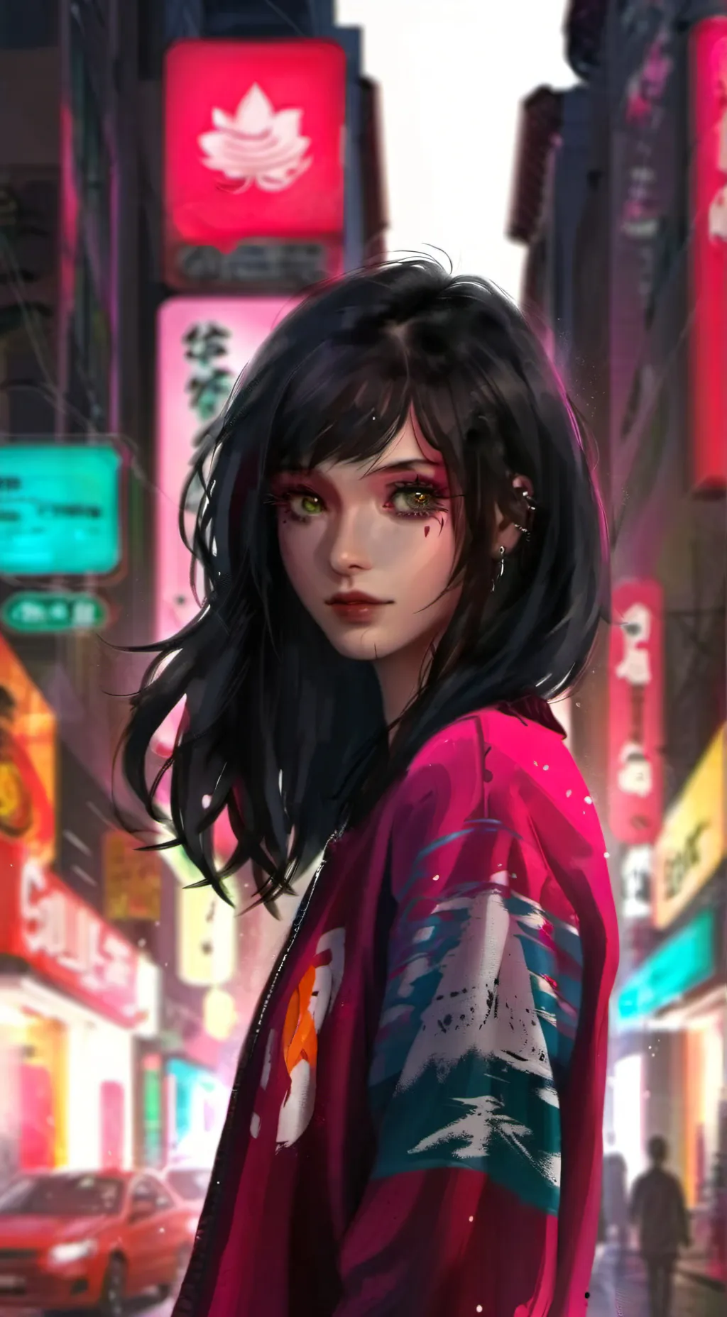 ai character: Fuchsia  background