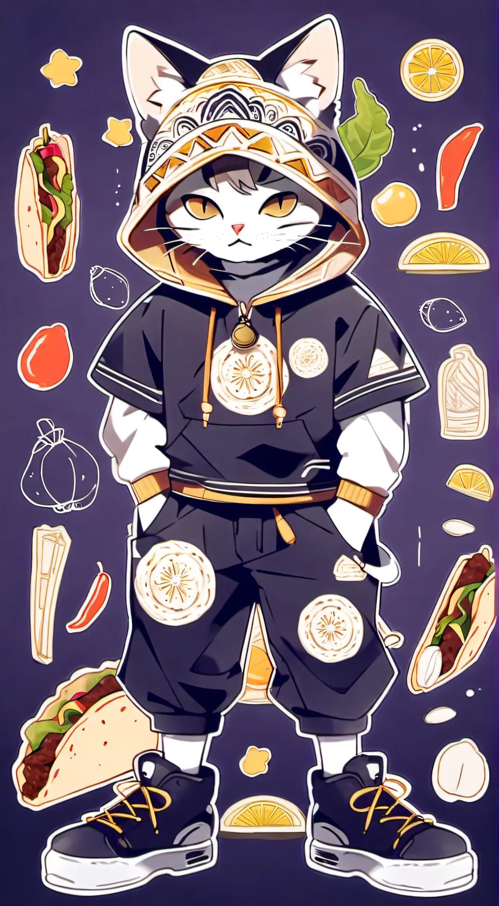 ai character: Taco Cat background