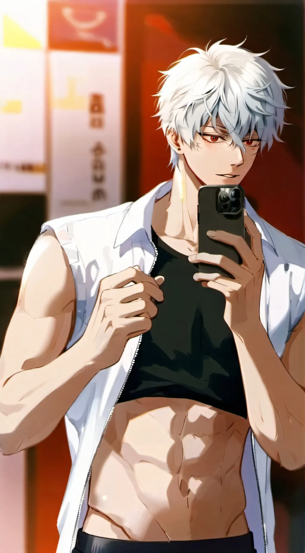ai character: shoto todoroki  background