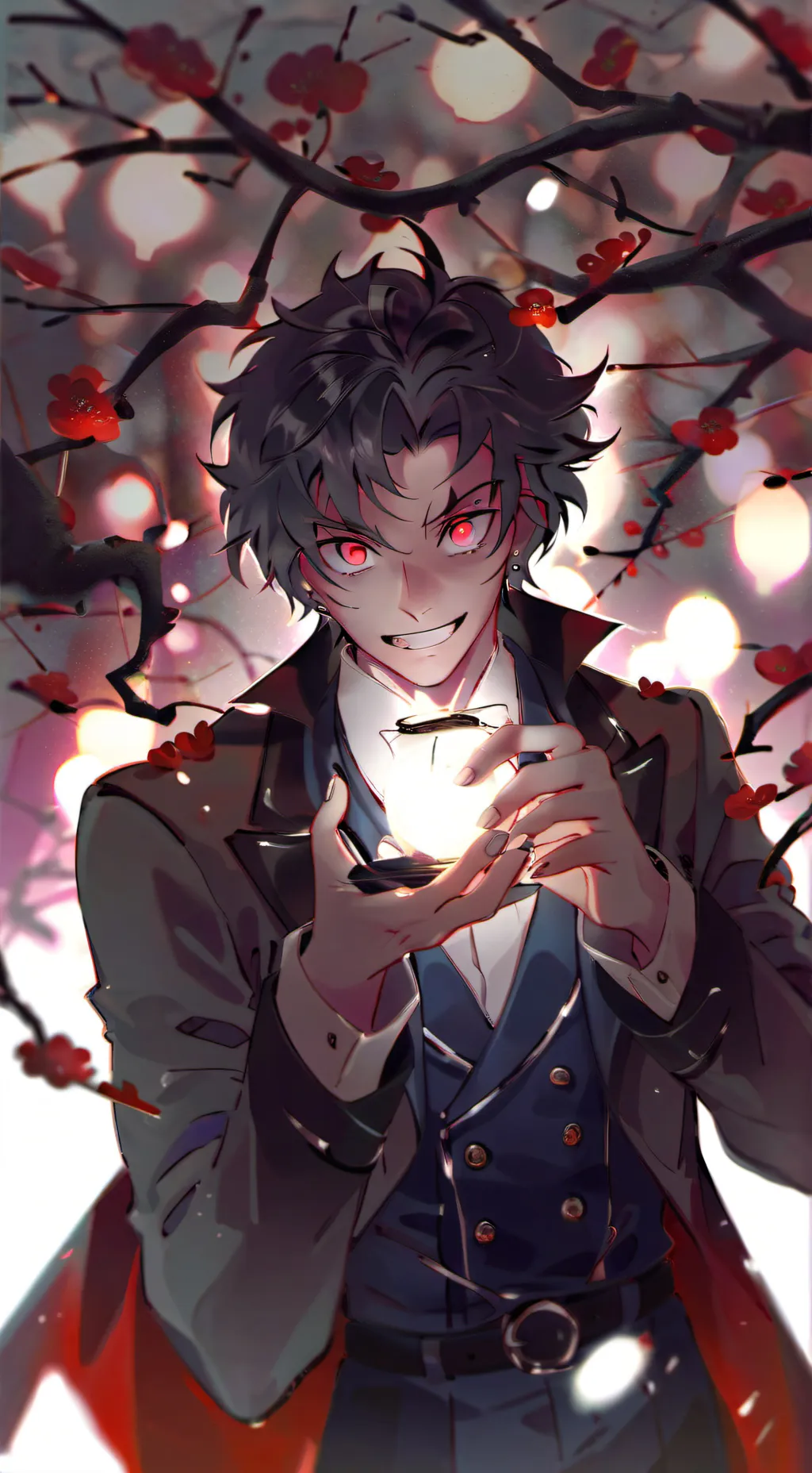 ai character: Tanjiro demon background
