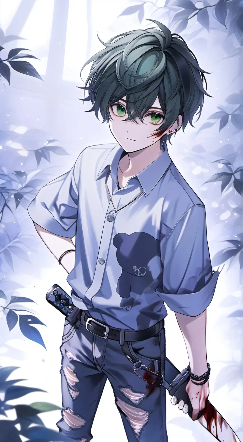 ai character: John Wayne Cleaver background