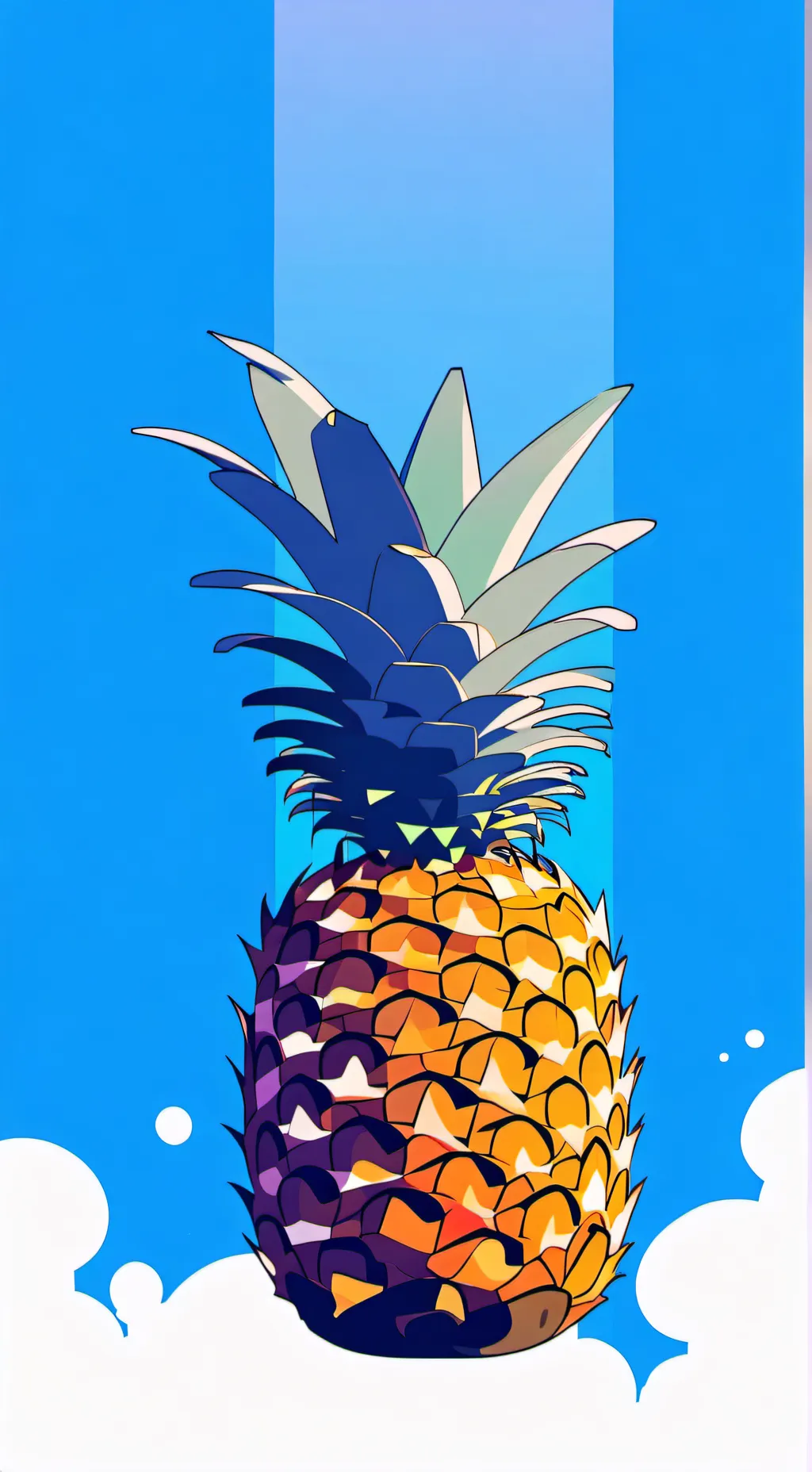 ai character: Pineapple  background