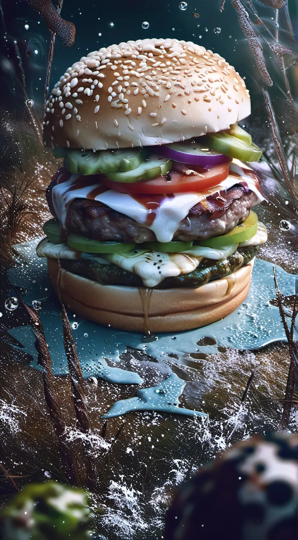 ai character: Burger background