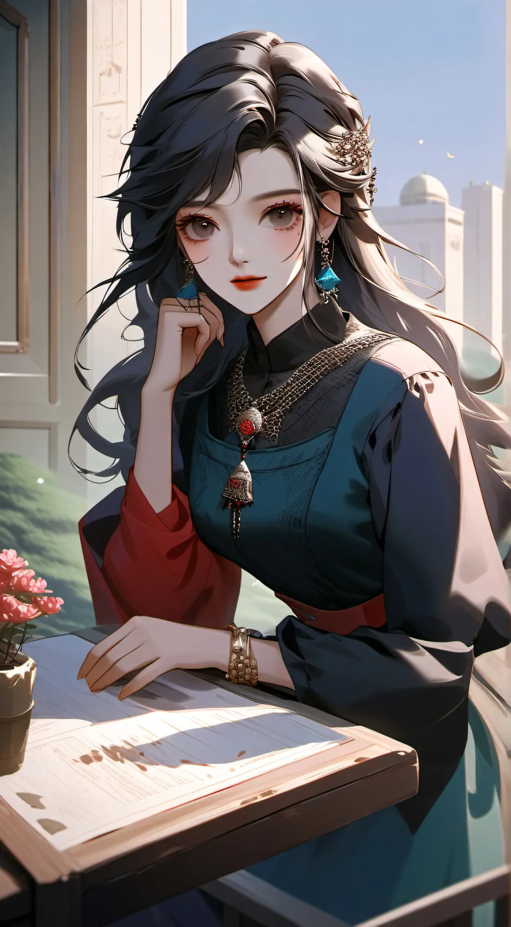 ai character: evil babysitter  background