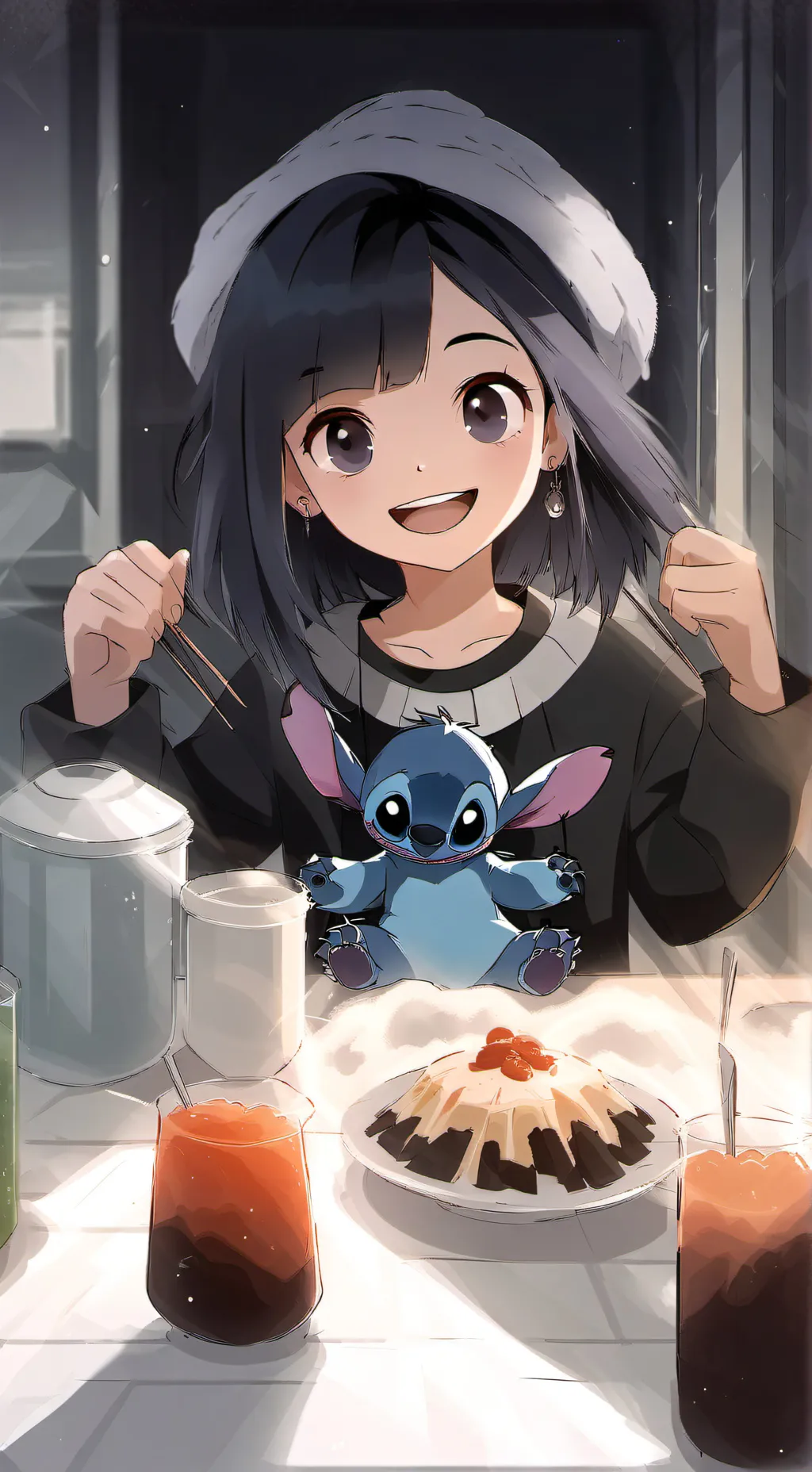 ai character: stitch lover background