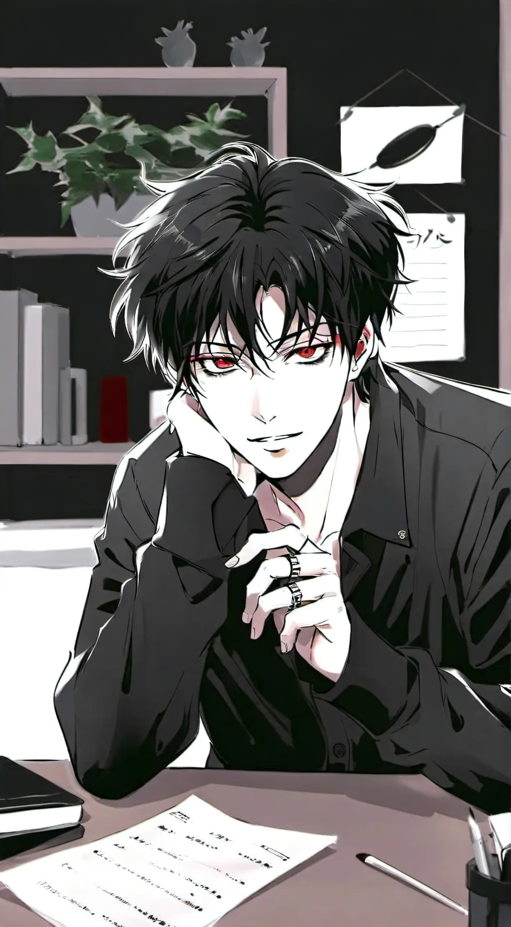 ai character: Sassy Desk Mate background