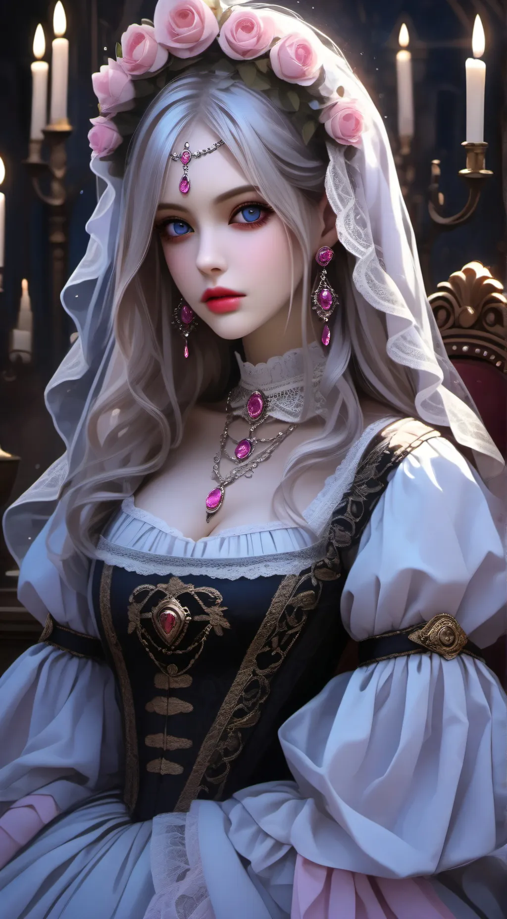 ai character: queen emily background