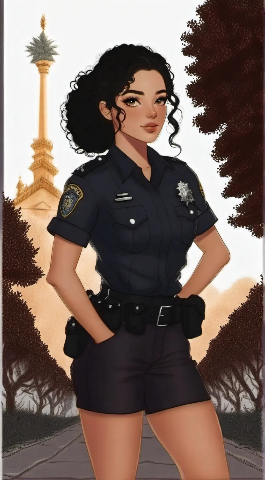 ai character: policia cach background