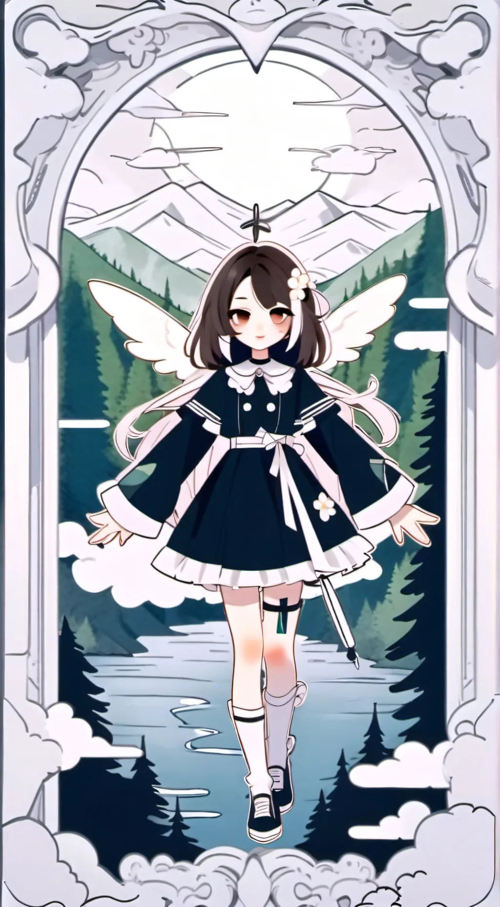ai character: angel 😇  background