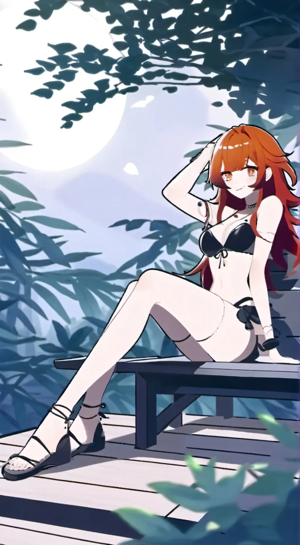 ai character: Girl in binki background