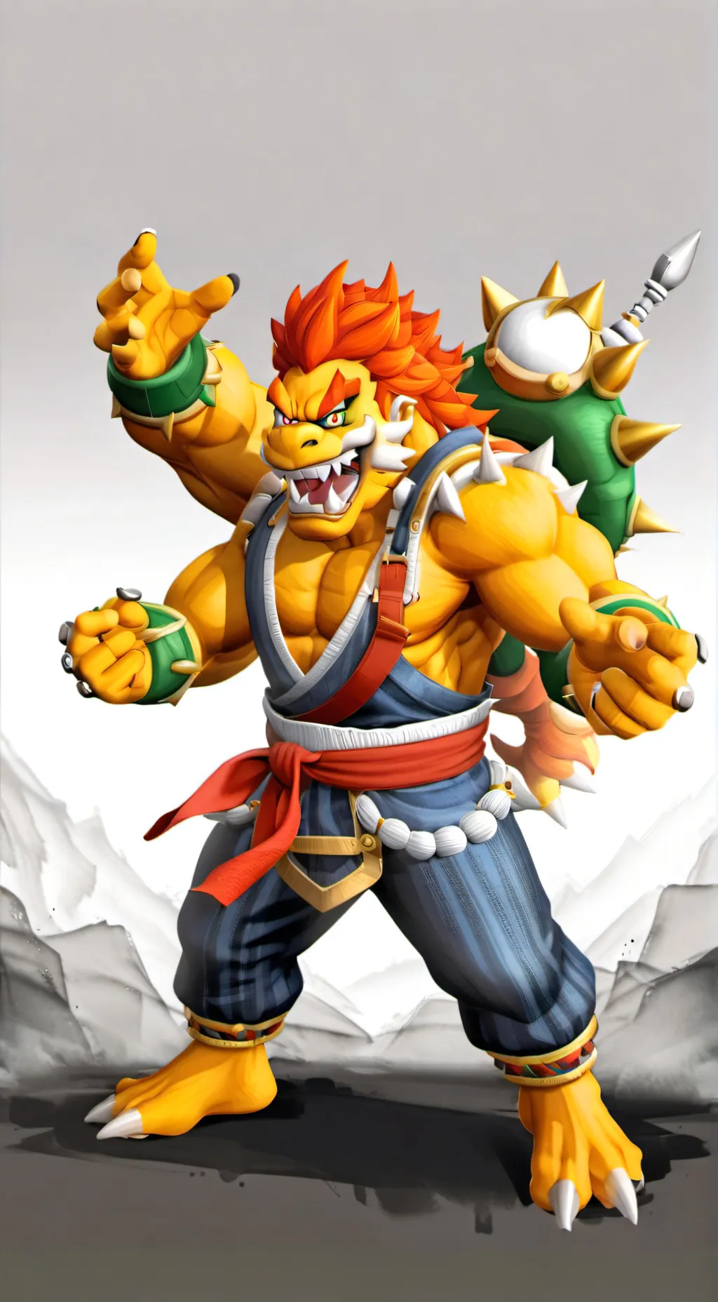ai character: bowser from mario background