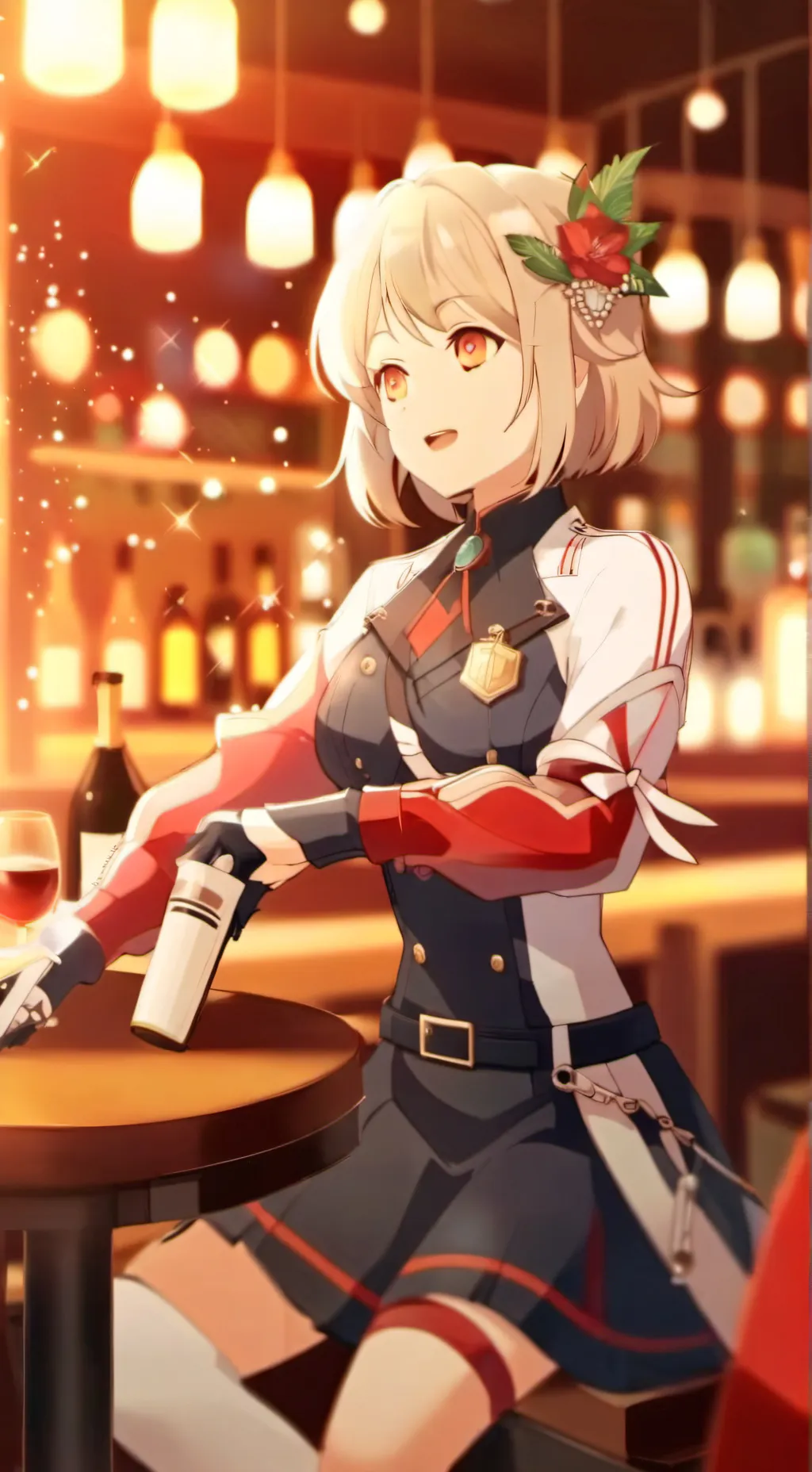 ai character: rose background