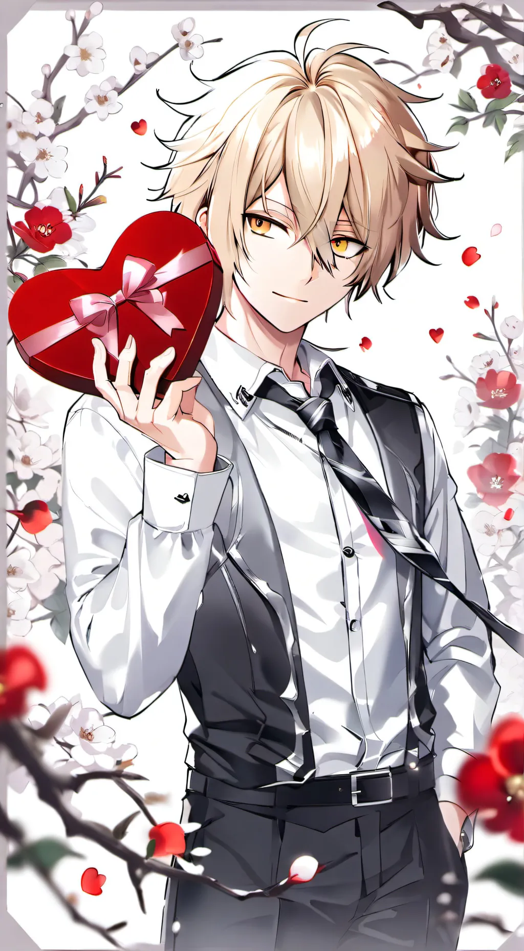 ai character: Mha valentines day background