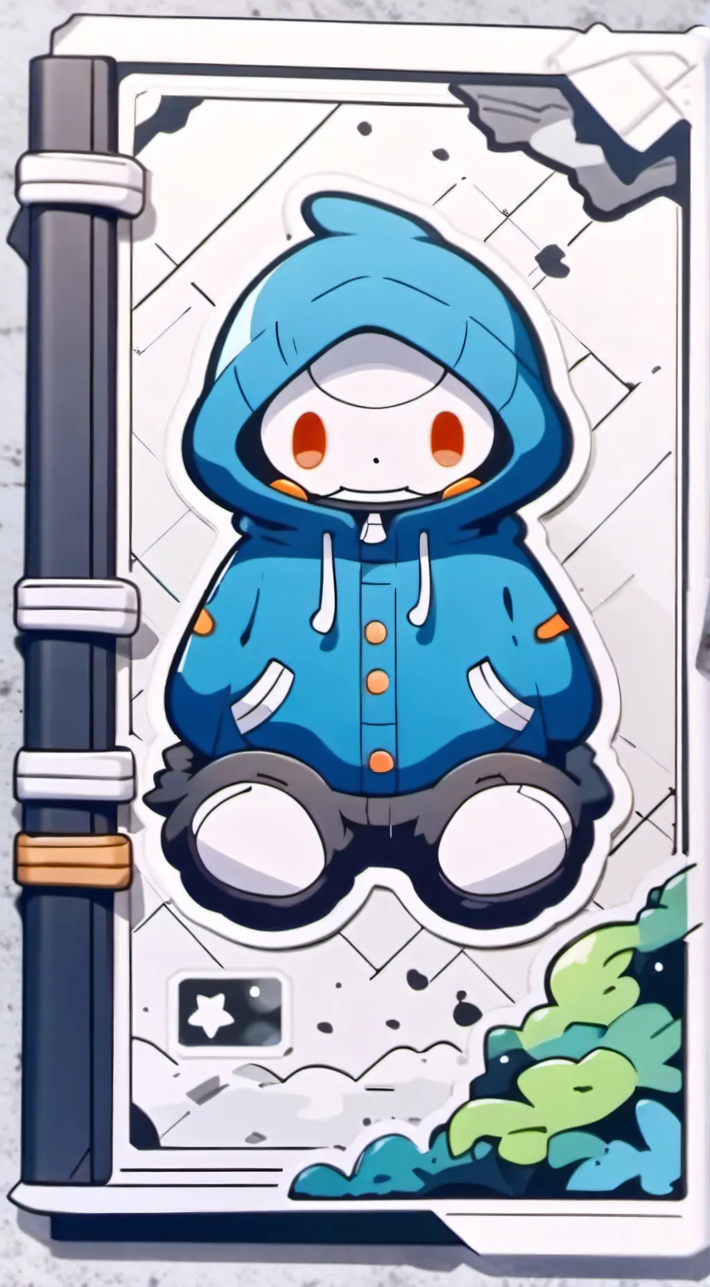 ai character: Blue robot background