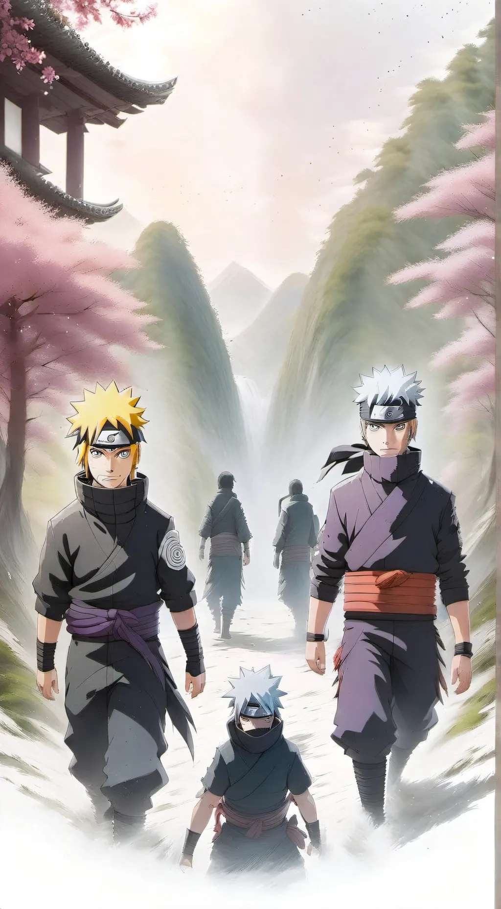 ai character: Naruto San valenti background