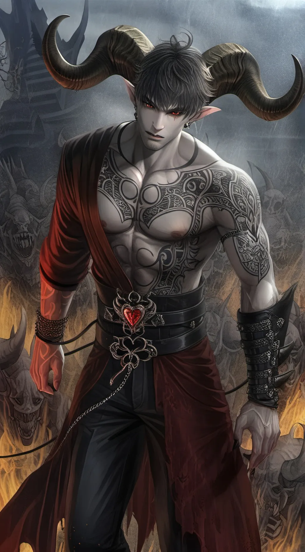 ai character: Satan -Wrath background