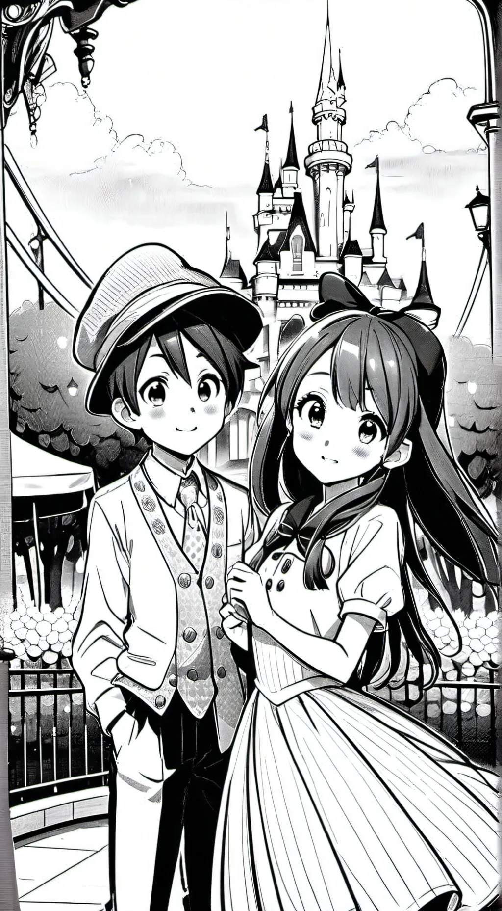 ai character: Kny Disneyland  background