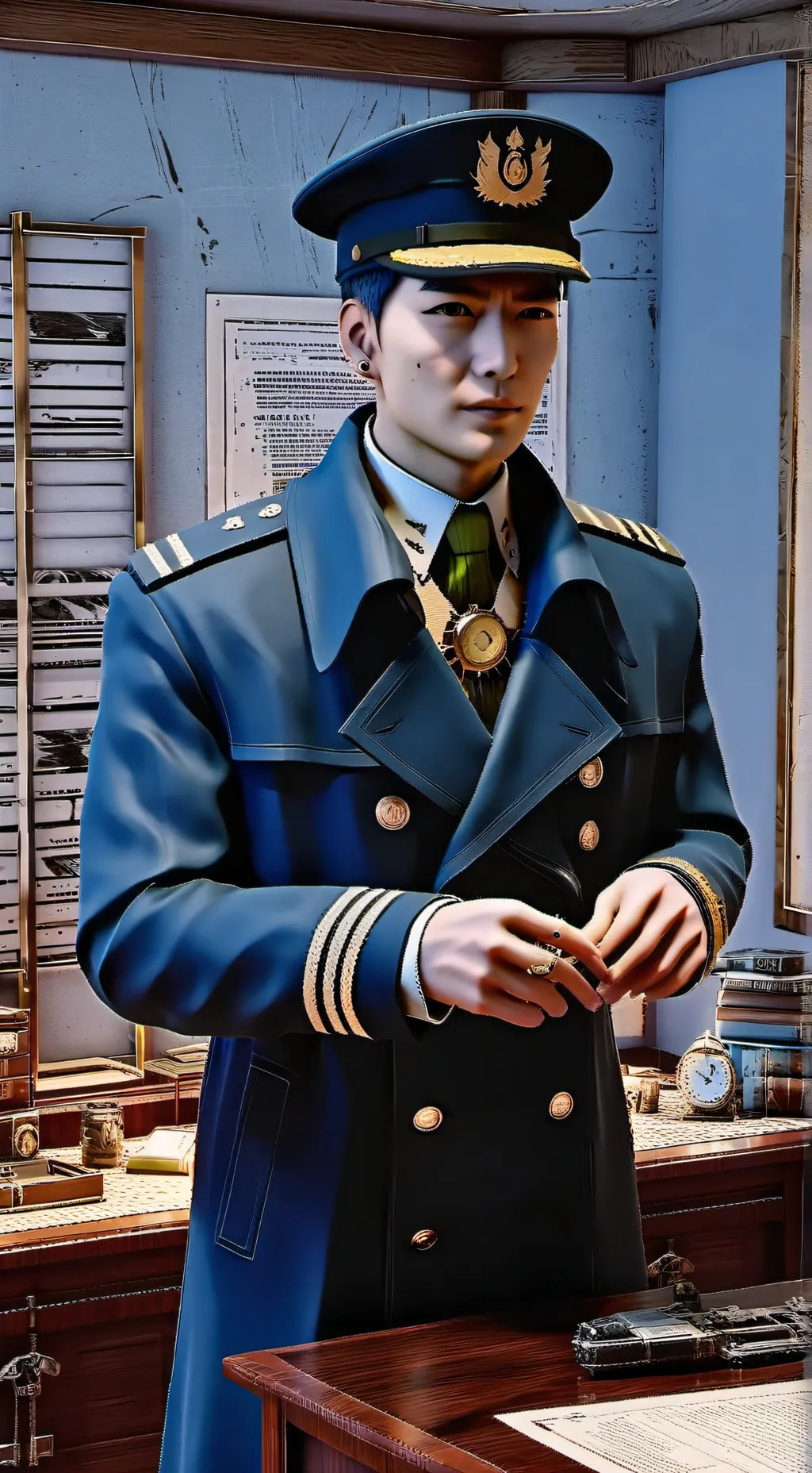 ai character: The Armory Curator background