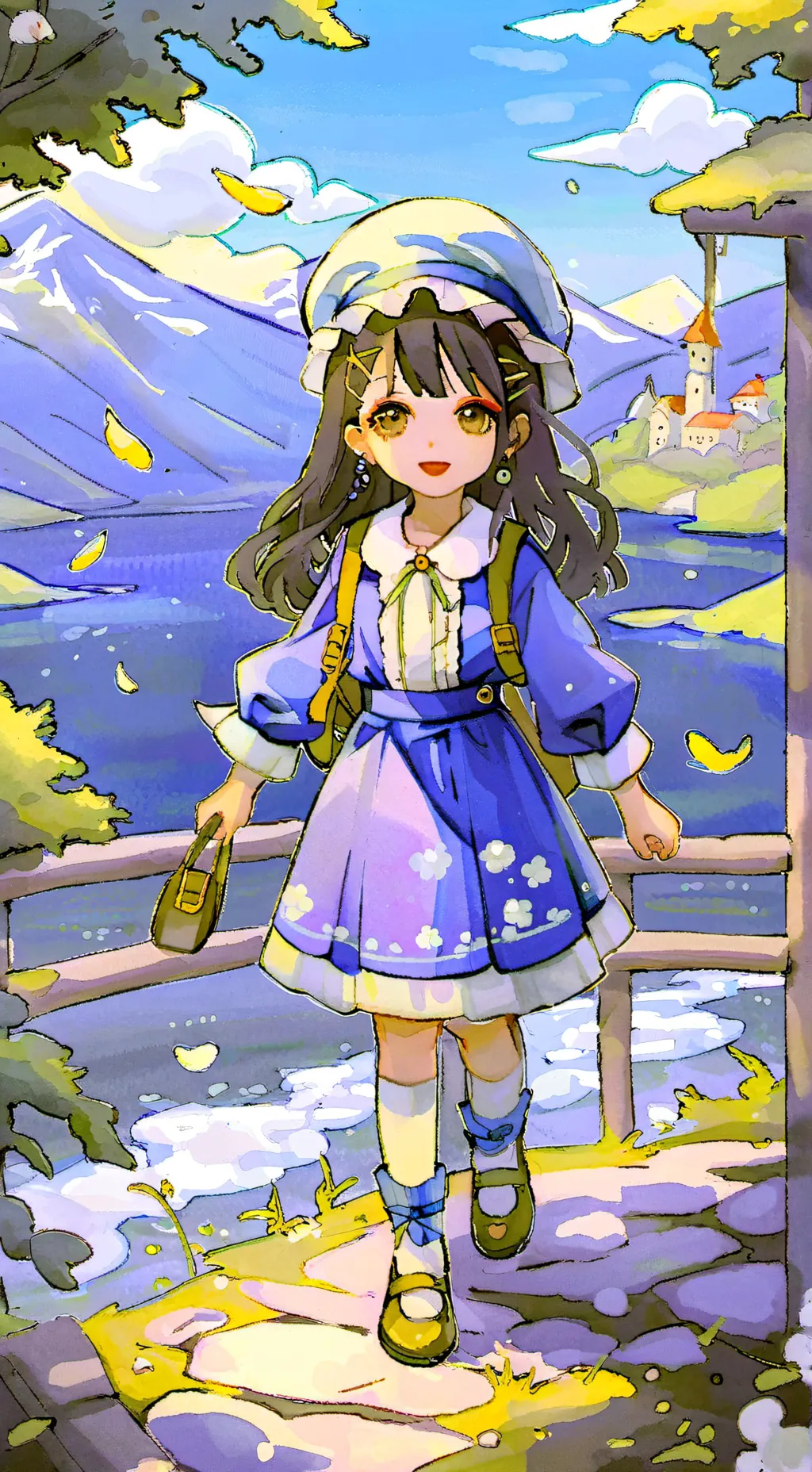 ai character: wheels on the bus background