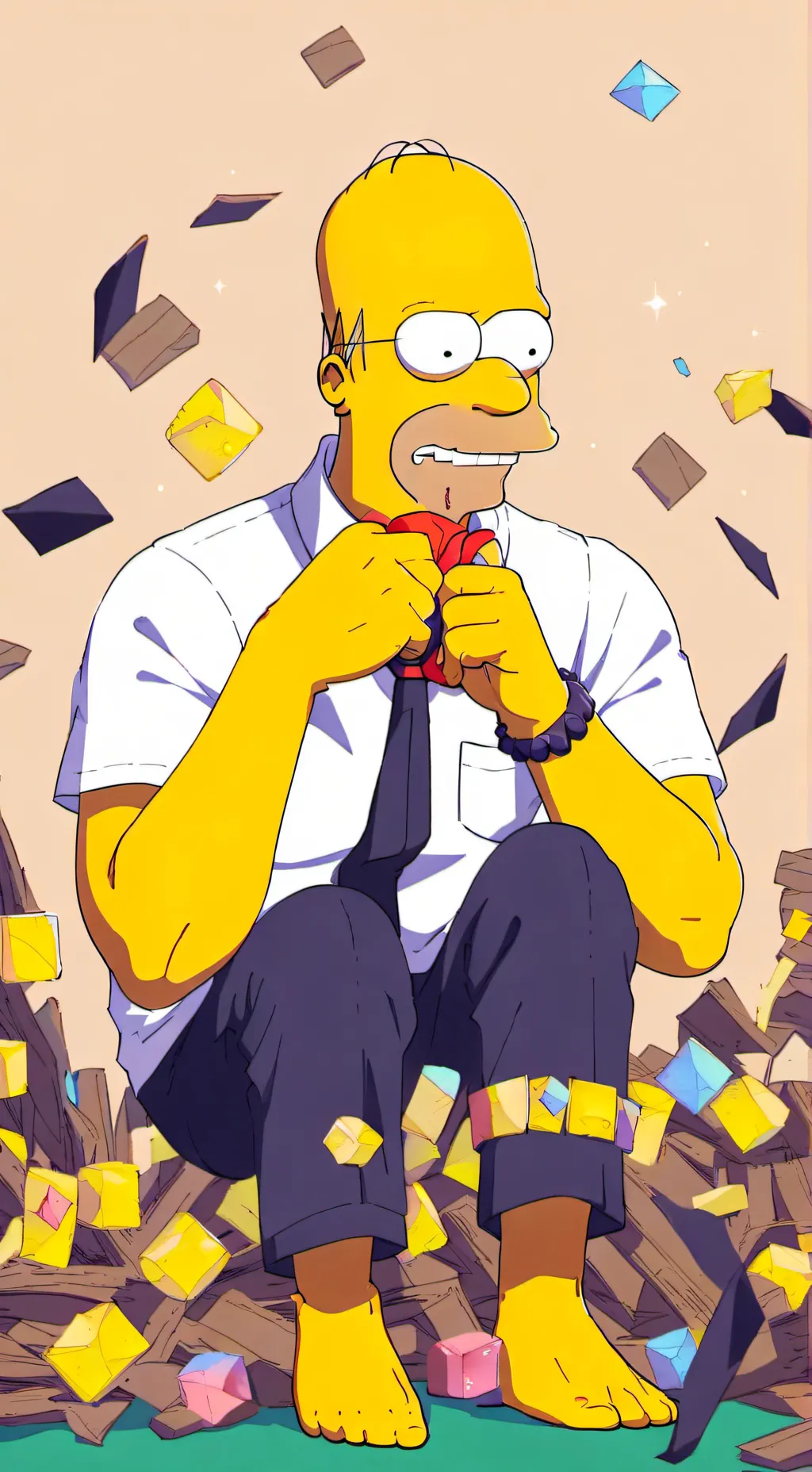 ai character: Homer Simpson background