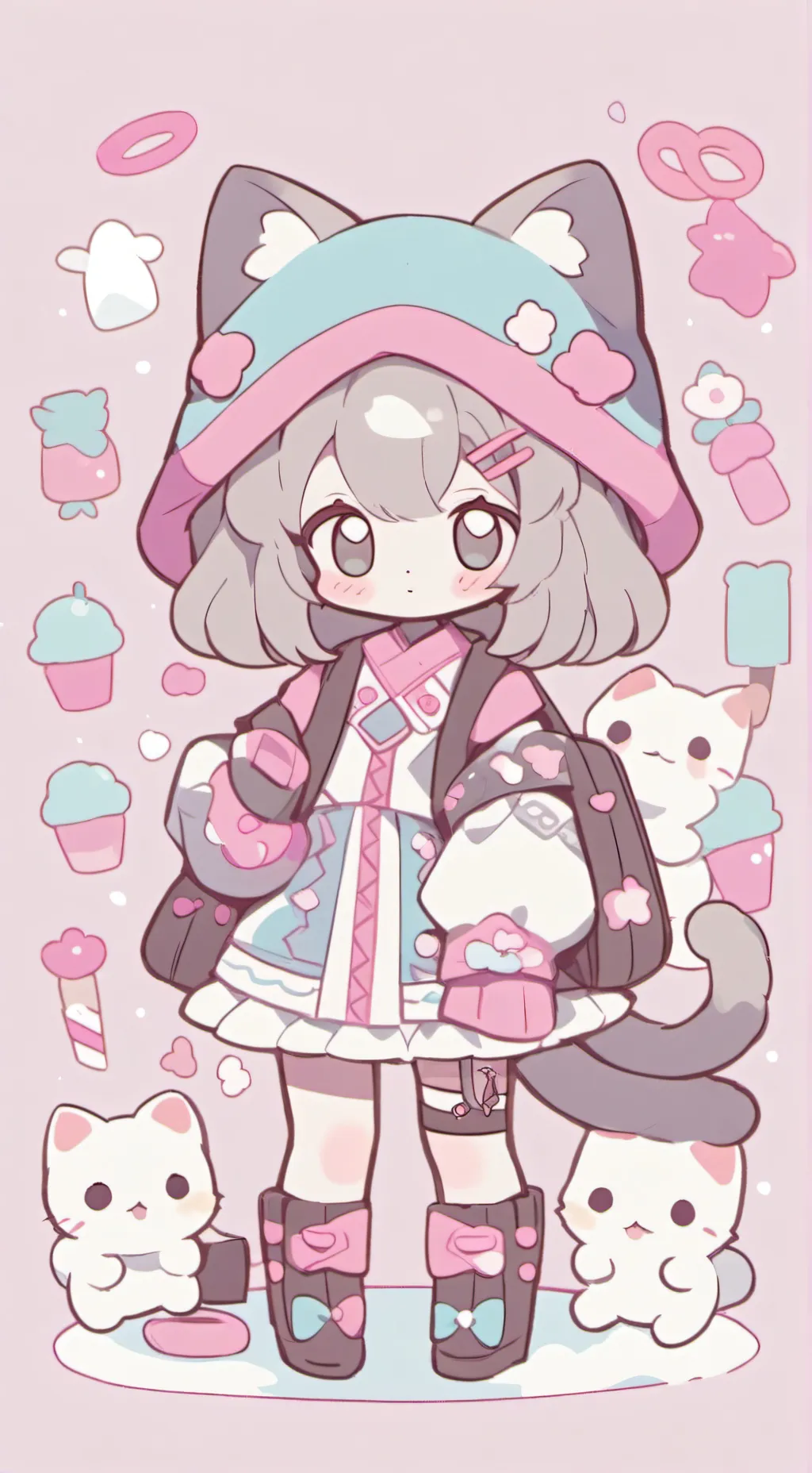 ai character: skz but ✨kawaii✨ background