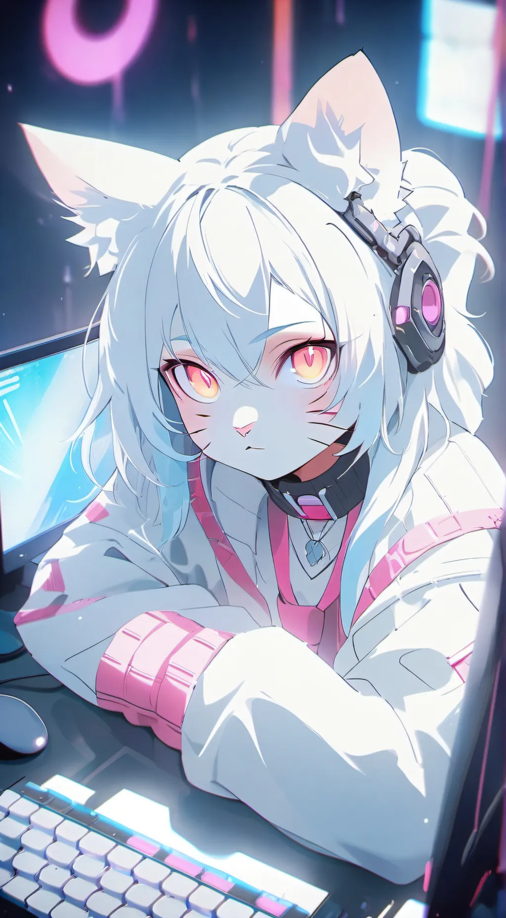 ai character: Pixel background