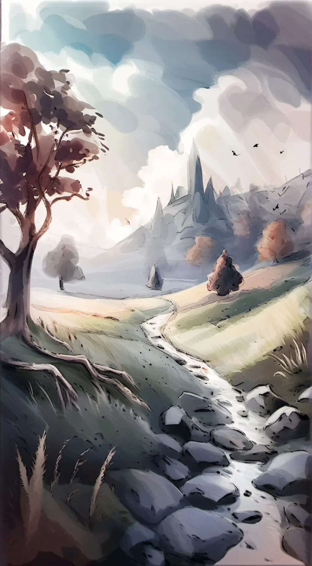 ai character: touch grass background