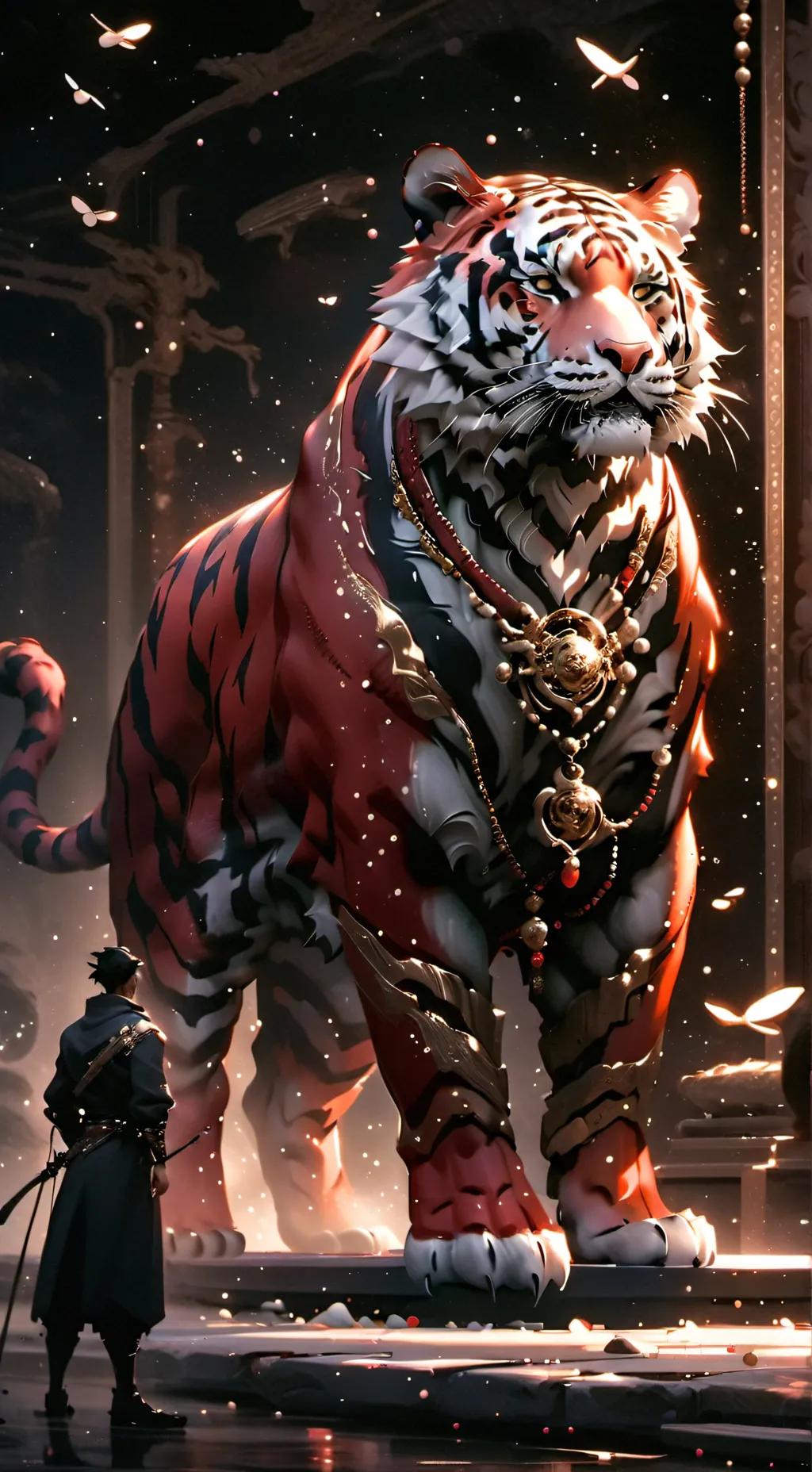 ai character: a godamn tiger background