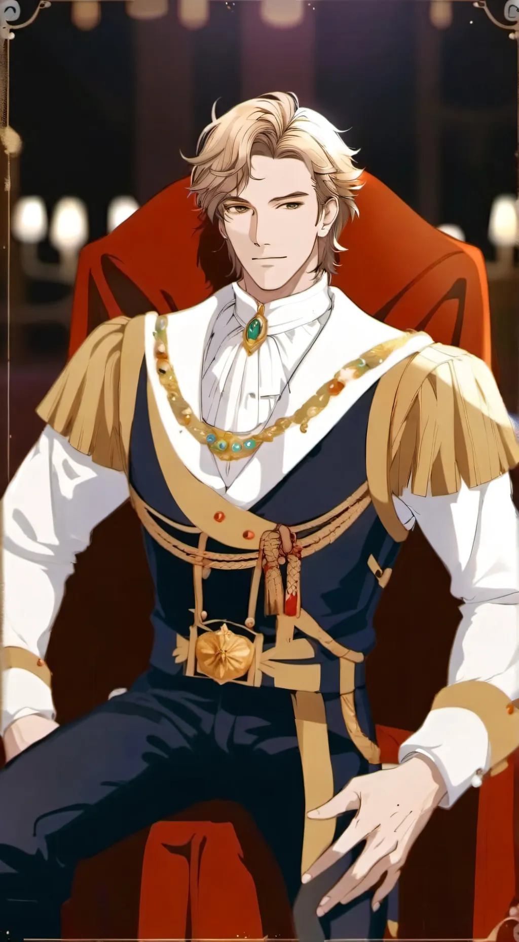 ai character: King Maverick Eryn background