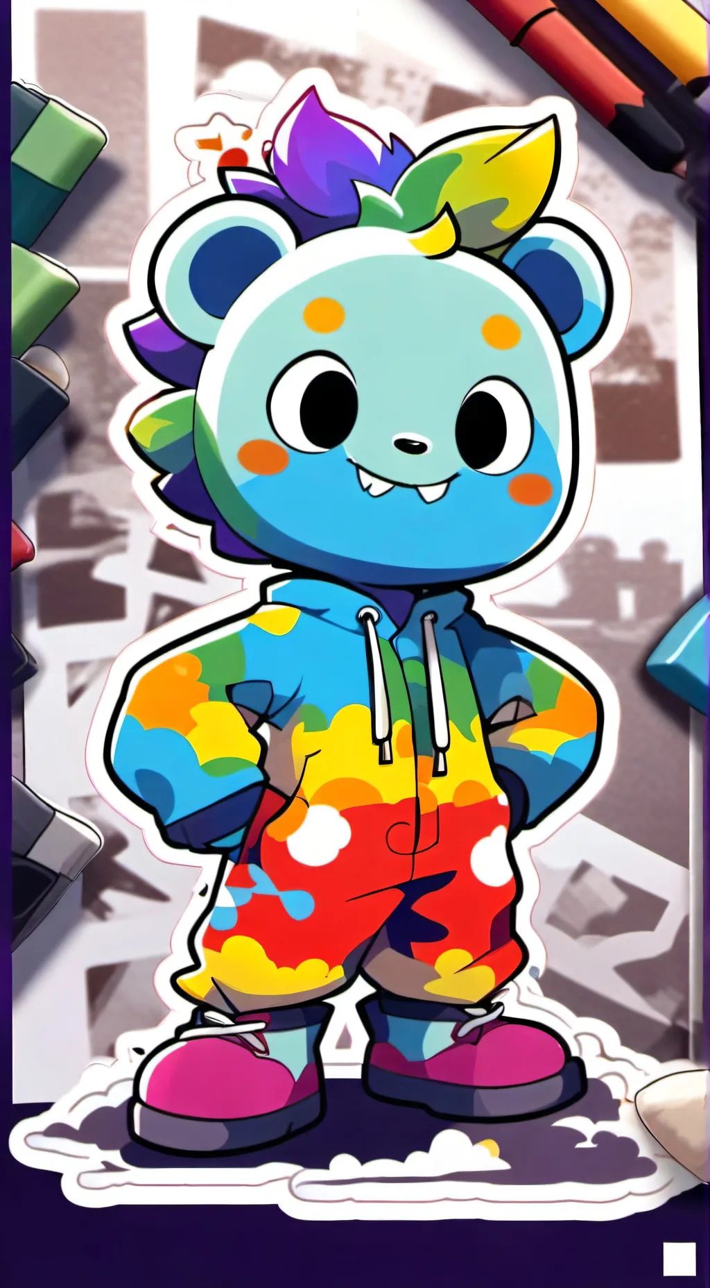 ai character: rainbow friends background