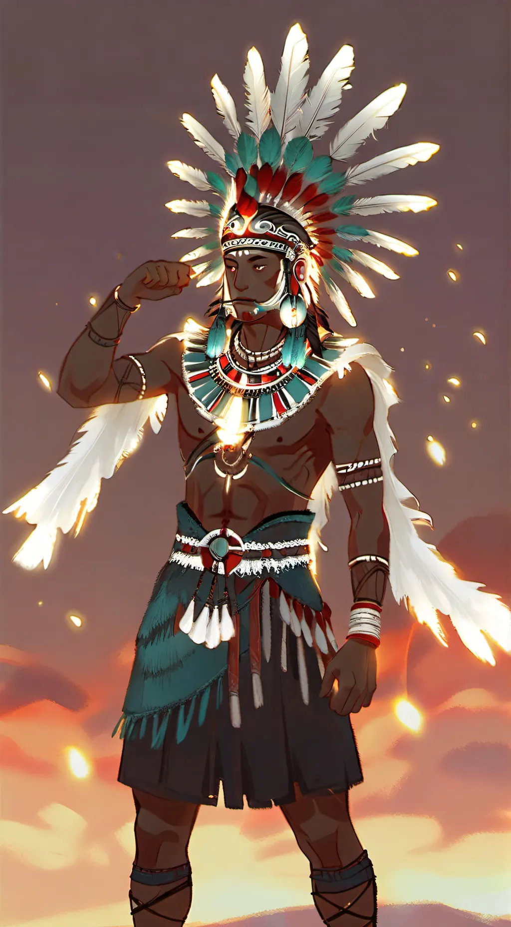 ai character: Huitzilopochtli background