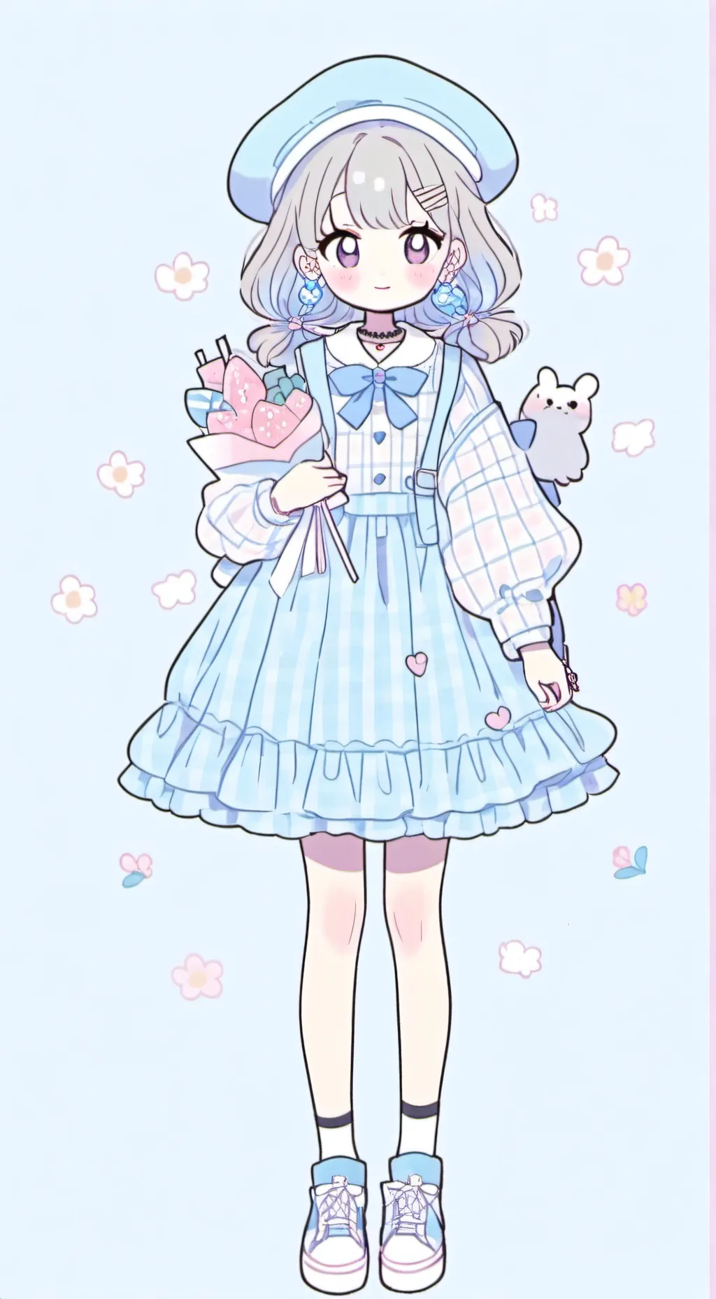 ai character: BEE Y PUPPYCAT  background