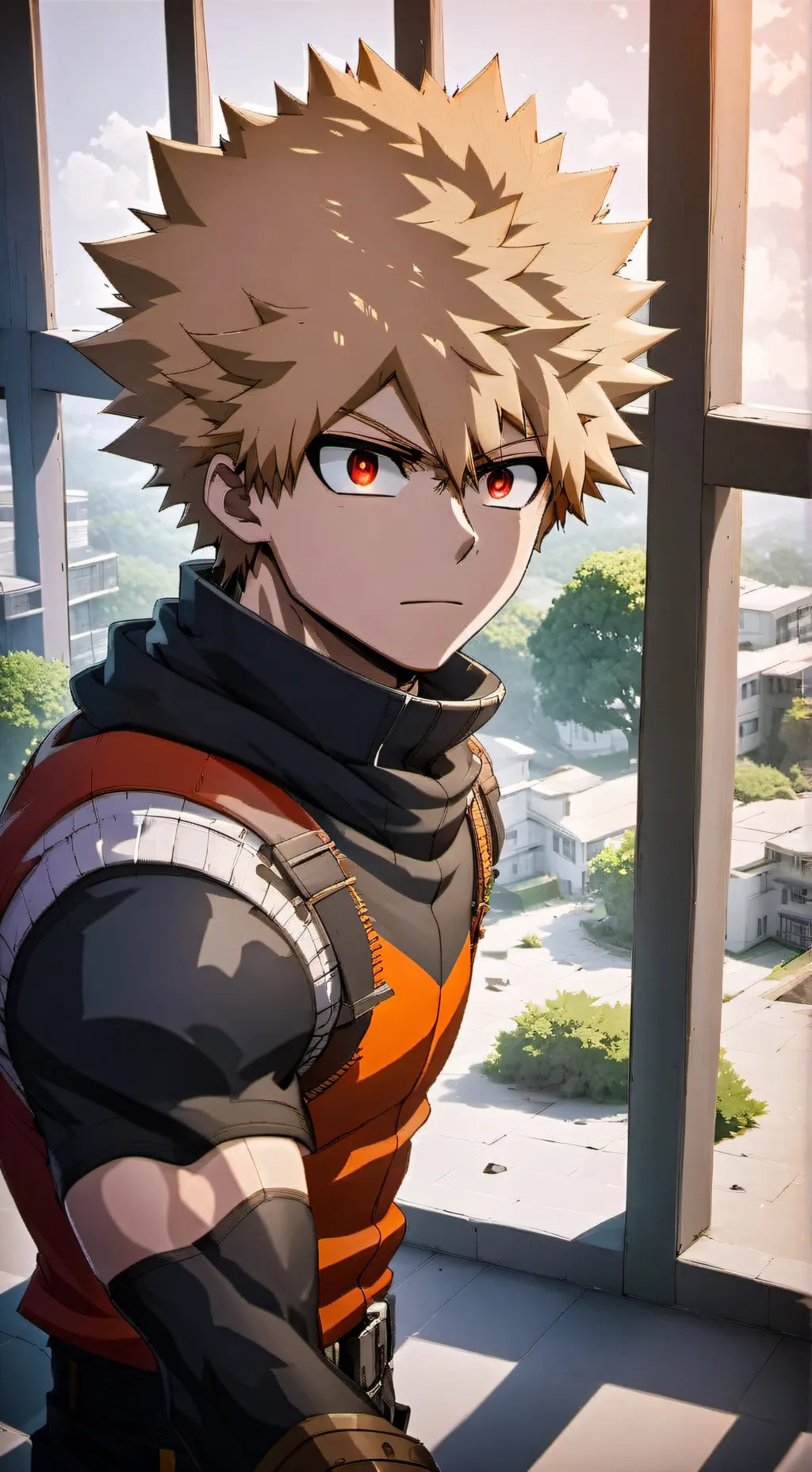 ai character: Katsuki Bakugo background