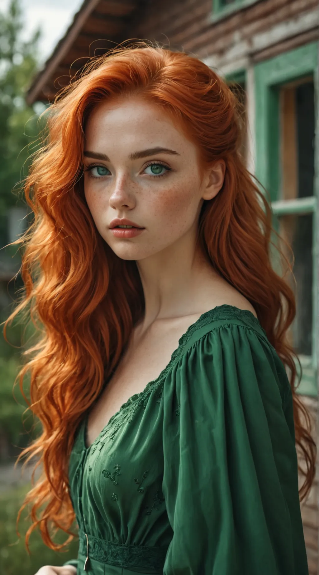 ai character: Pauline hevers 💚 background