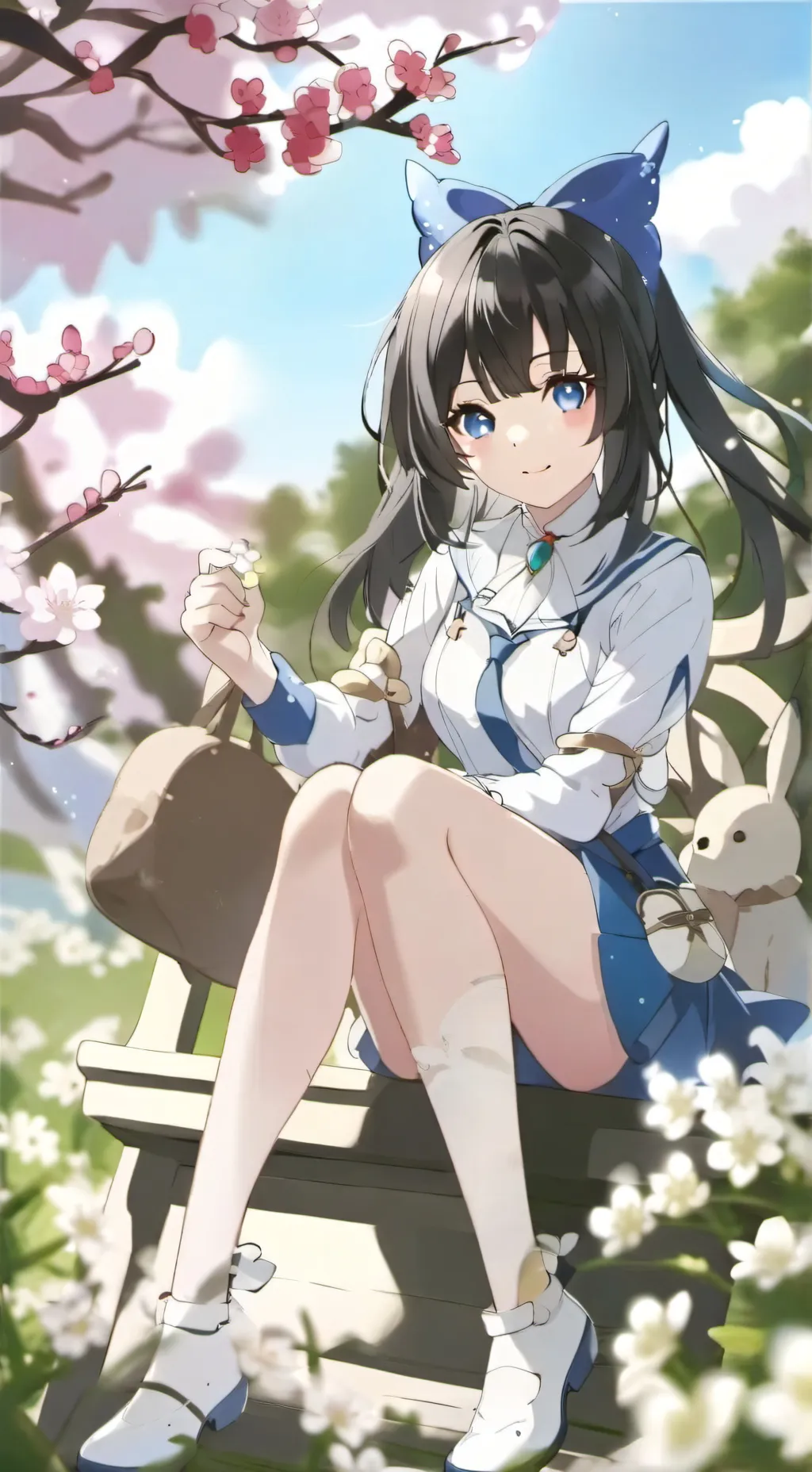 ai character: Blue background